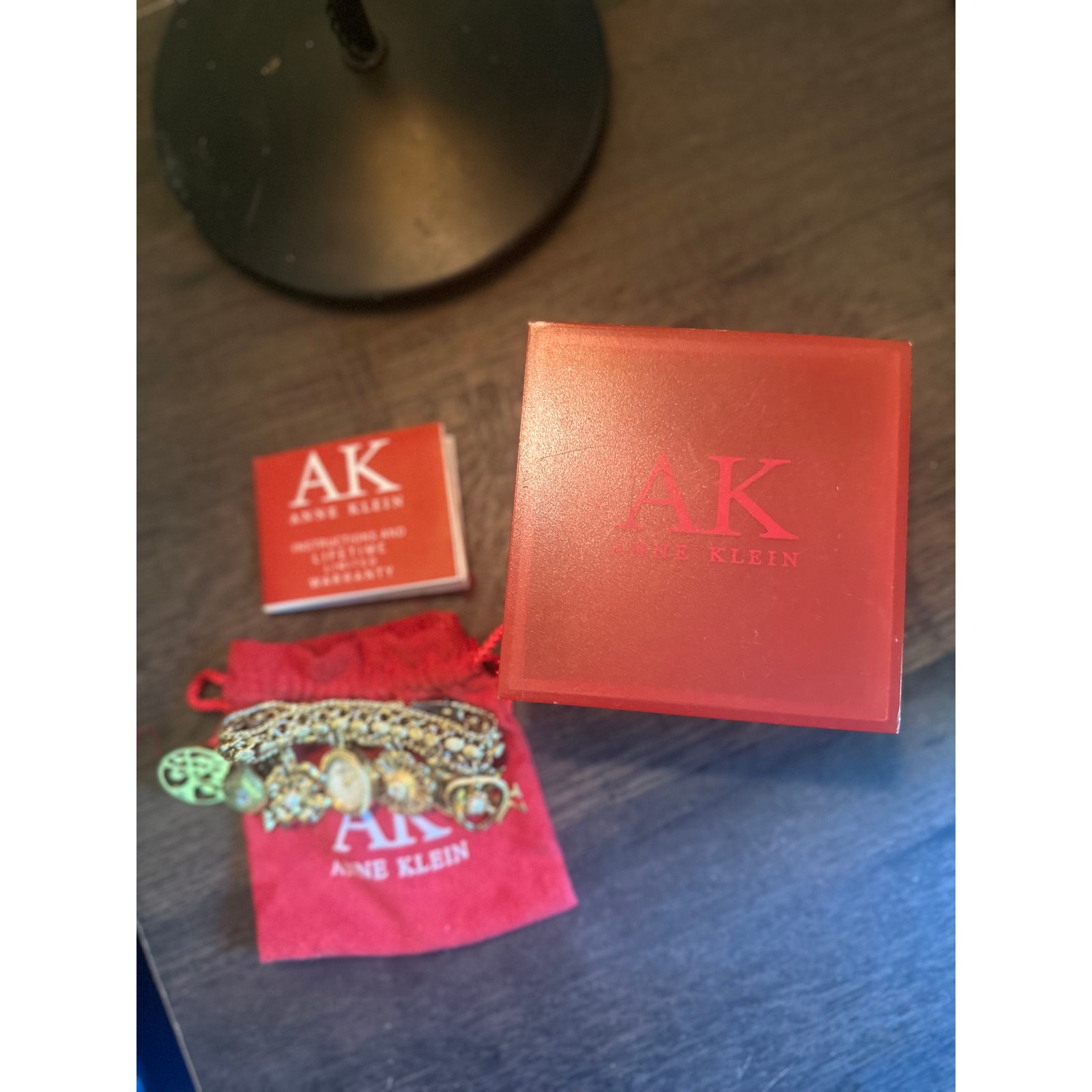 Vintage Anne Klein Gold Tone Charm Bracelet